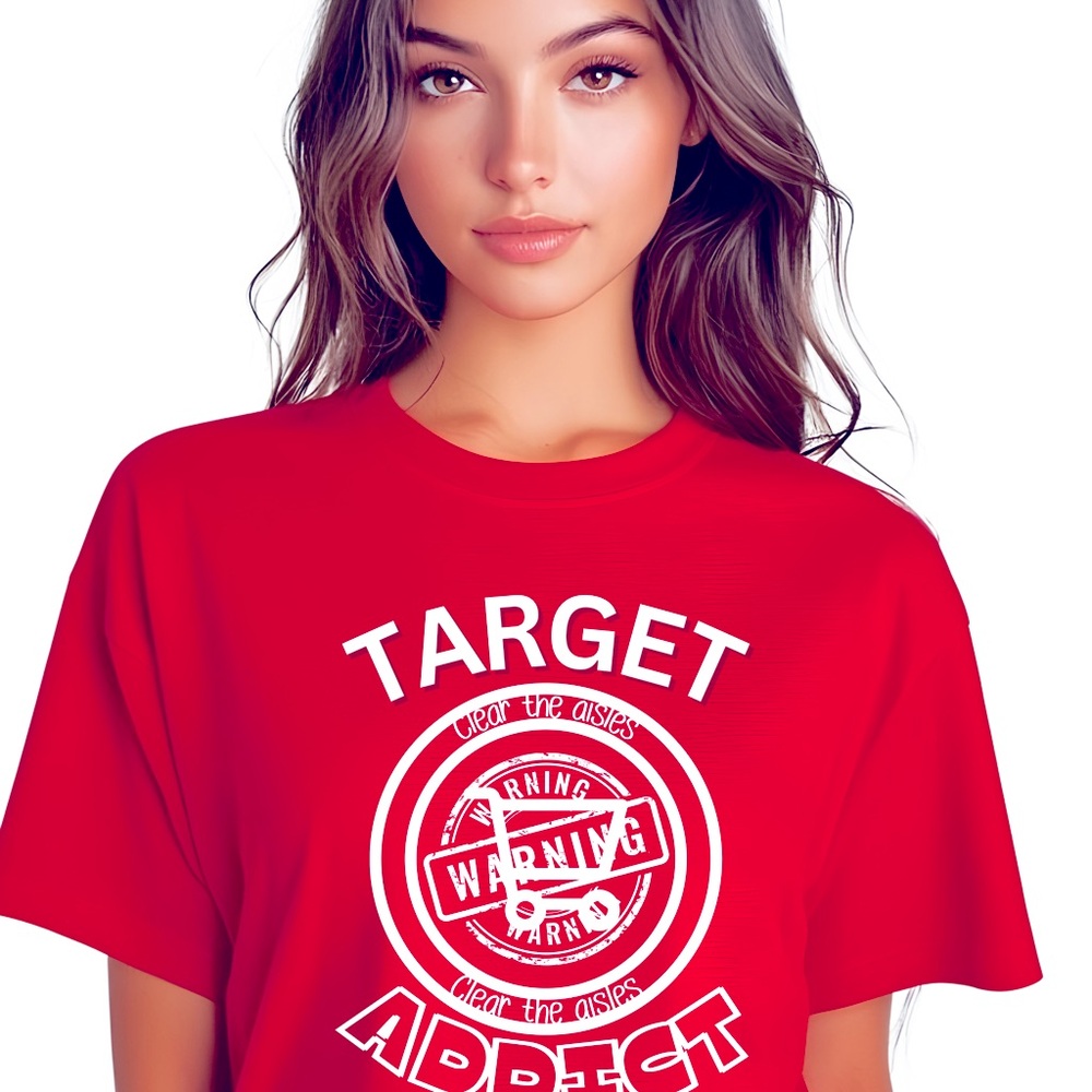 Target Addict tee shopping addiction T-shirt Funny sarcastic clear the aisles